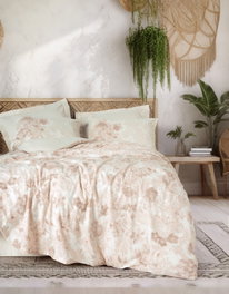 L'essentiel linge de maison Vestige Beige Juego de Funda de Edredón Doble